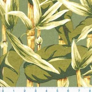  54 Wide Drapery Print Bamboo Green Fabric By The Yard 