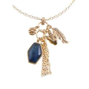  Bronzed By Barse Dumortierite Long Charm Necklace: Jewelry