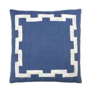  Blue way  Painted greek key pillow: Home & Kitchen