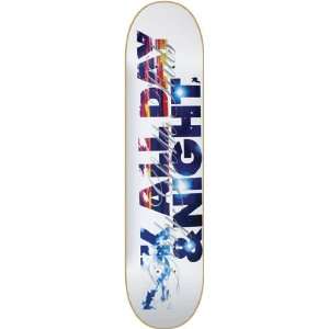 DGK All Day All Night Skateboard Deck   7.8 White:  Sports 