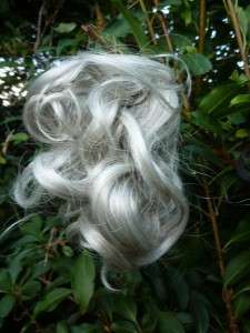 GRAY SILVER HAIR EXTENSION PONY TAIL UP DO DOWN DO TOPPER WHIRLY 
