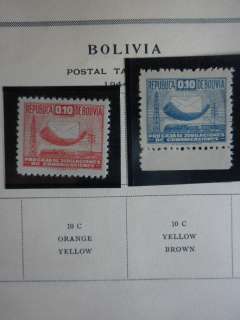BOLIVIA 1938 87 Never Hinged collection on album pages  