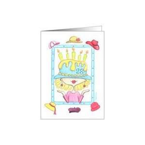  Lady in Birthday Hat 28th Birthday Card Toys & Games