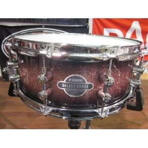  Sonor Select Force 5.5x14 Maple Snare Drum Brown Galaxy 
