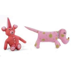    Pink Teddy Bear Clown/Handmade Felt Plush from Nepal Toys & Games
