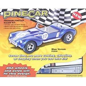    Pinecar Blue Venom Premium Pine Car Racer Kit Toys & Games