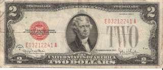 1928 G Series $2 Red Seal United States Note  