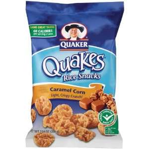 Quaker Quakes Rice Snacks Caramel Corn   8 Pack  Grocery 