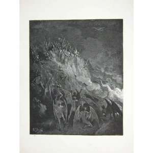   1881 Gustave Dore Paradise Lost Winged Angels Battle