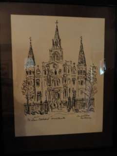Donabeth Jones Prints St Louis cathedral/bourbon st  