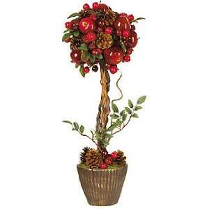  Christmas Holiday Red Potted Topiary Tree Patio, Lawn 