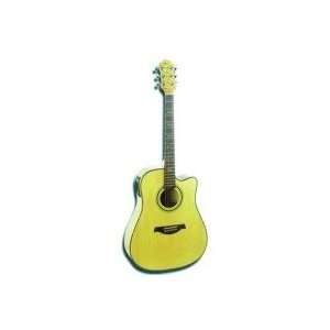  Hohner DMC725S 700 Series Acoustic Electric Guitar, Solid 