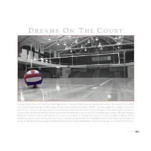  Dreams On The Court Motivational Volleyball Poster Print 