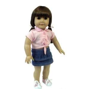  American Girl Doll Clothes Mini Skirt with Blouse: Toys 