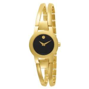   Gold Tone Stainless Steel Bangle Bracelet Watch: Movado: Watches