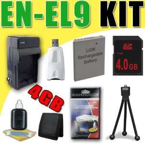 EN EL9 Lithium Ion Replacement Battery/Charger for Nikon D5000 D3000 