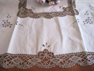 Hand Flower Embroidery Bobbin Lace Cotton Table Cloth D  
