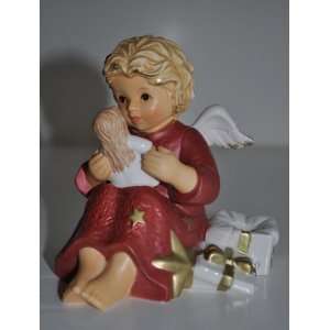  Hummel Angel With Doll and Candleholder