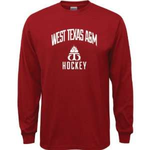   Cardinal Red Youth Hockey Arch Long Sleeve T Shirt: Sports & Outdoors