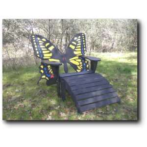   Adirondack Chair & Footrest Woodworking Plans   