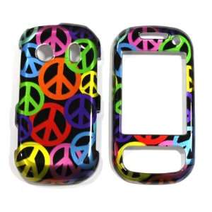  Colorful Peace Sign Samsung Seek M350 Snap on Cell Phone 