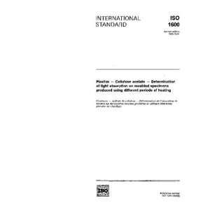  ISO 1600:1990, Plastics   Cellulose acetate 