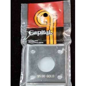  Capital Plastics 2x2 Holder   $5 GOLD in Black Everything 