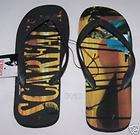 Scarface Movie Mens Black Printed Thongs Size 7 New