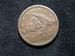 1838 US Coronet Head Large Cent N7  