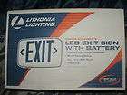 Lithonia Lighting Led Exit Sign With Battery, RED LETTERS NIB
