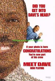 MEET DAVE MOVIE POSTER 2 SIDED EDDIE MURPHY  