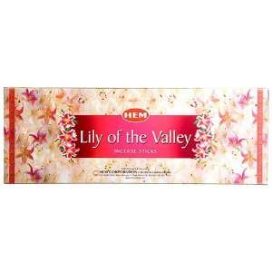 Lily of the Valley   Box of Six 20 Stick Hex Tubes   HEM Incense Hand 