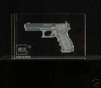 GLOCK Perfection 3D Hologram CRYSTAL PAPERWEIGHT NEW  