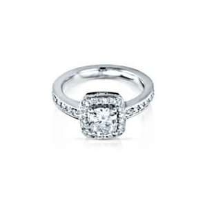   Gold 1 1/2ct Cushion Cut Center Diamond Engagement Ring, IGI Graded