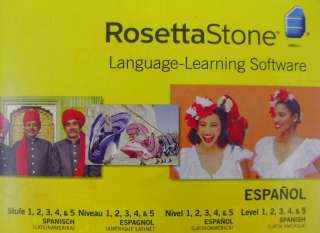 RosettaStone Levels 1 5 Spanish (Latin America) NEW w/ Headset  