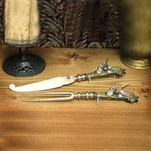  Museum Replicas Flintlock Knife & Fork Gun Set Kitchen 