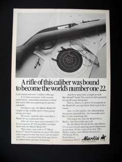 Marlin Model 60 Semi Automatic 22 Rifle 1984 print Ad  