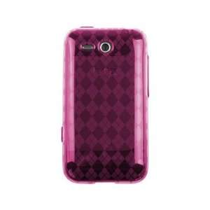  TPU Gel Skin Phone Protector Cover Case Hot Pink Checker 