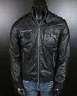 Mens Affliction Leather Jacket EQUILIBRIUM Embroidered Patches