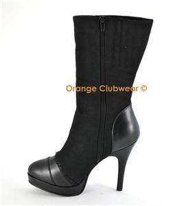 Victorian Steampunk Spats Womens Calf Boots Heels Shoes  