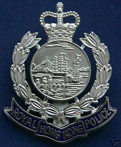 Obsolete Royal Hong Kong Police Enamel Cap Badge  