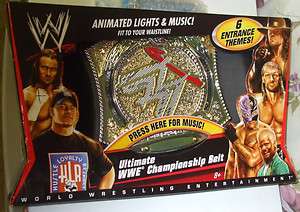    WWE ULTIMATE CHAMPIONSHIP BELT WITH 6 ENTRANCE THEMES MIP  