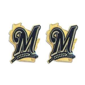  Milwaukee Brewers Post Stud Logo Earring Set Mlb Charm 