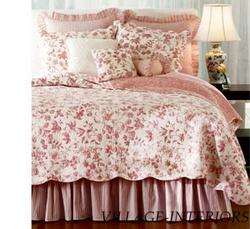 BRIGHTON RED TICKING TWIN BEDSKIRT