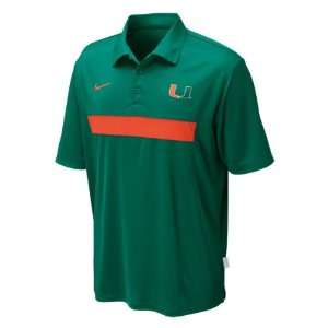  Green Nike Spread Option Football Coaches Sideline Polo Shirt 