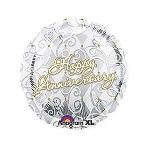 Happy Anniversary Silver Swirls  Grocery & Gourmet Food