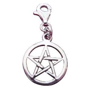   Pentacle Clip on Charm Wiccan Wicca Pagan Jewelry 