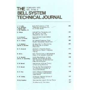  The Bell System Technical Journal (Vol. 54, No. 2 