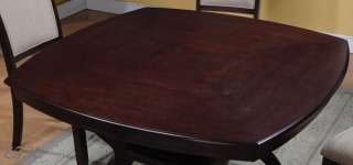 NEW 5PC ALAMOSA RICH CAPPUCCINO FINISH WOOD DINING TABLE SET  