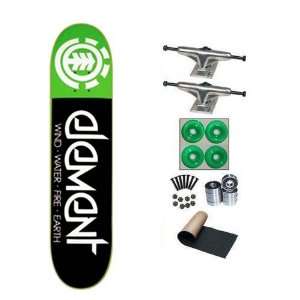  Element Fractal Green 8.0 Skateboard Deck Complete Sports 